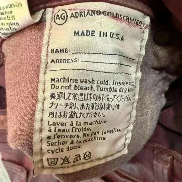 AG - ADRIANO GOLDSCHMIED Legging Ankle Super Skinny Leather Jean 27 #POY1288 - Picture 10 of 10